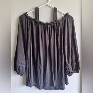 Brand New Grey LOFT Boho Shirt